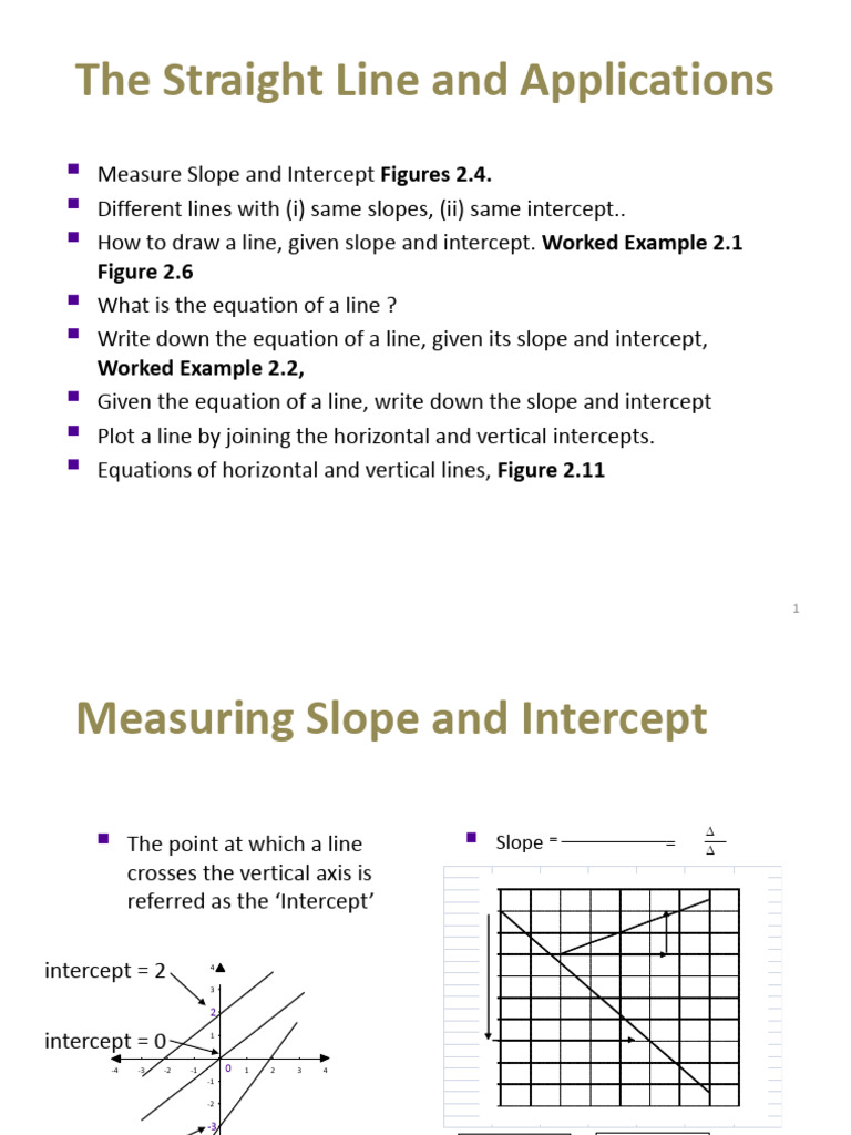 The Straight Line and Applications | PDF | Slope | Line (Geometry)