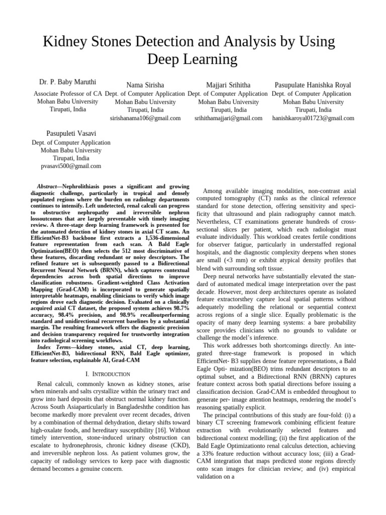 Kidneystone | PDF | Ct Scan | Radiology