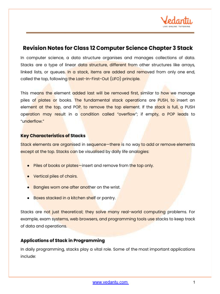 CBSE Notes Class 12 Computer Science Chapter 3 - Free PDF | PDF ...