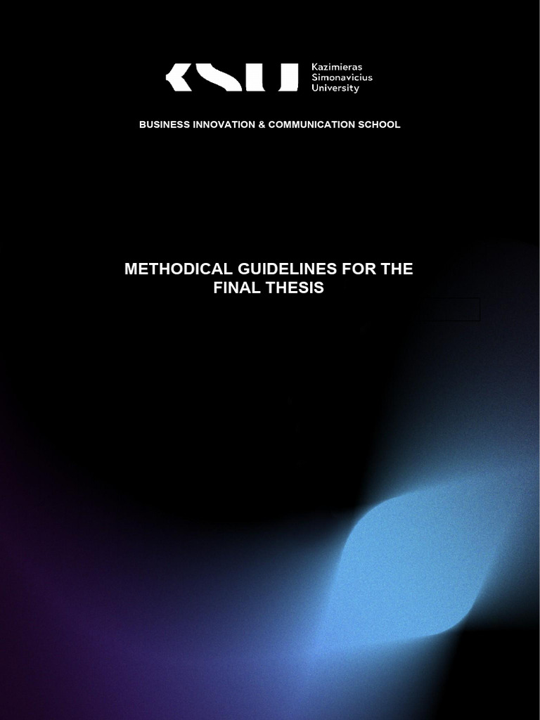 Thesis Methodological Guidelines 2025 | PDF | Methodology | Thesis
