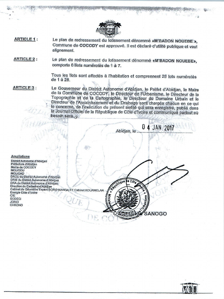 Arrete Portant Approbation0001 | PDF