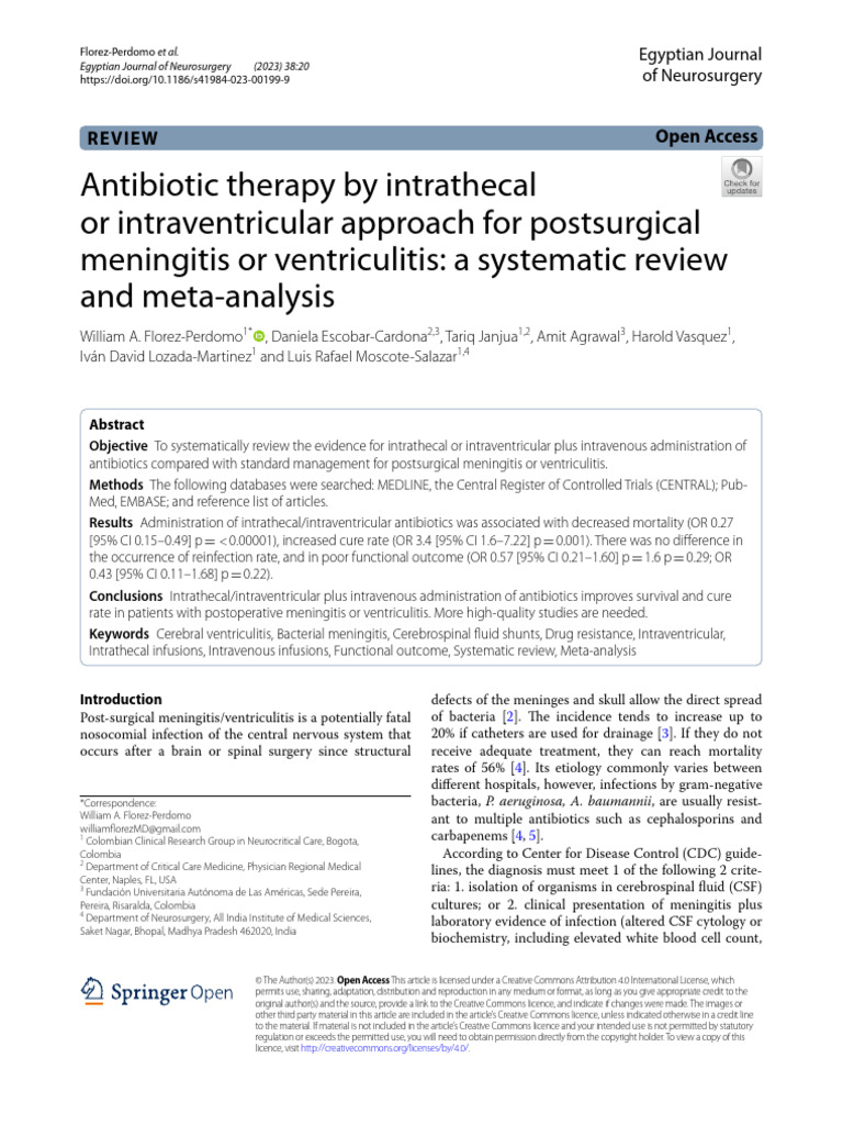 Efektifitas Intratekal Dan Intraventikular | PDF | Immunology ...
