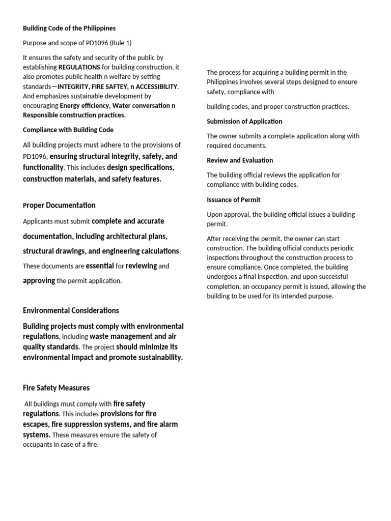 Building Code of The Philippines | PDF | Building Code | Fire Safety