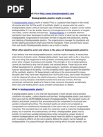 Download Biodegradable Plastics Myth or Reality by BiodegradablePlastic SN101680771 doc pdf
