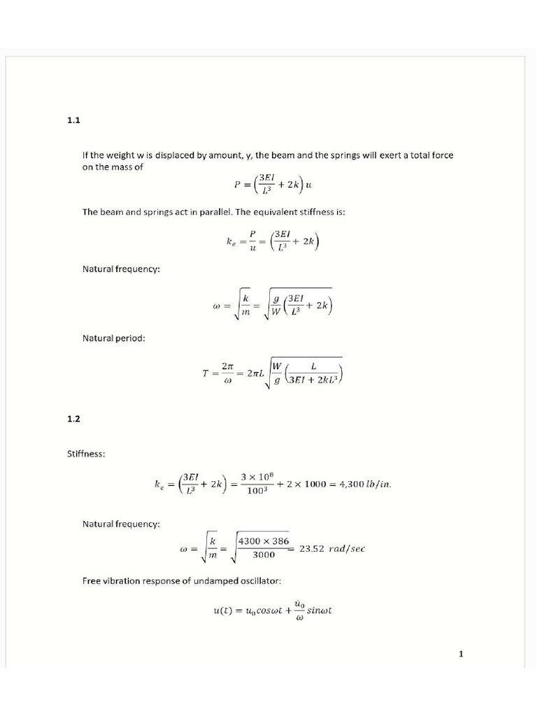 Dynamic Extra Exercises Ch1,2 Solution | PDF
