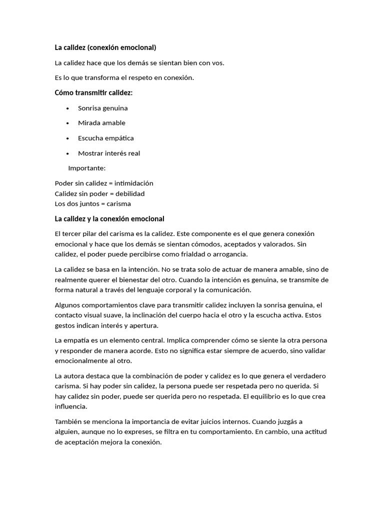 La Calidez | PDF