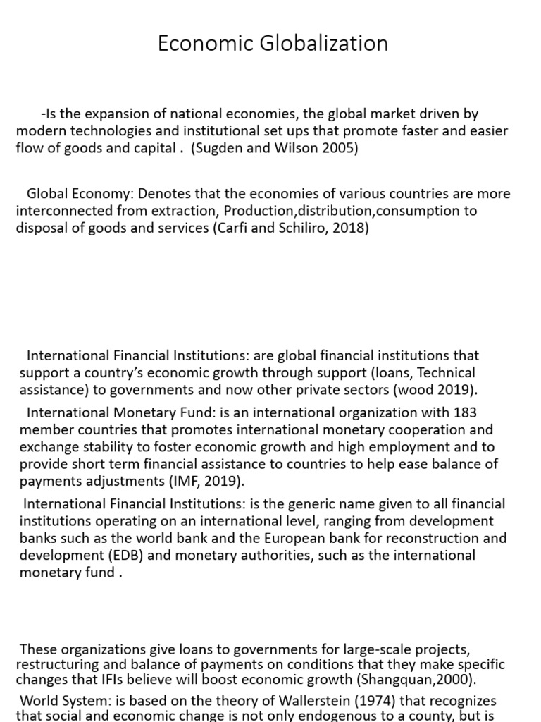 Economic Globalization Bretton Woods | PDF | International Monetary ...