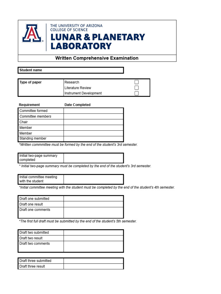 Written Exam Report - Template | PDF