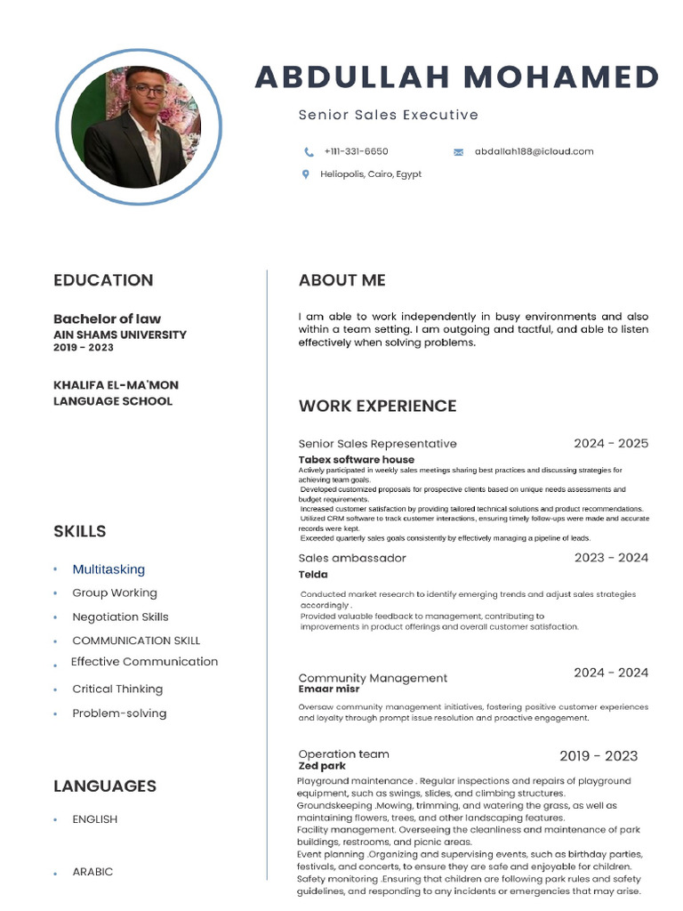 CV Abdullah Mohamed 2 | PDF
