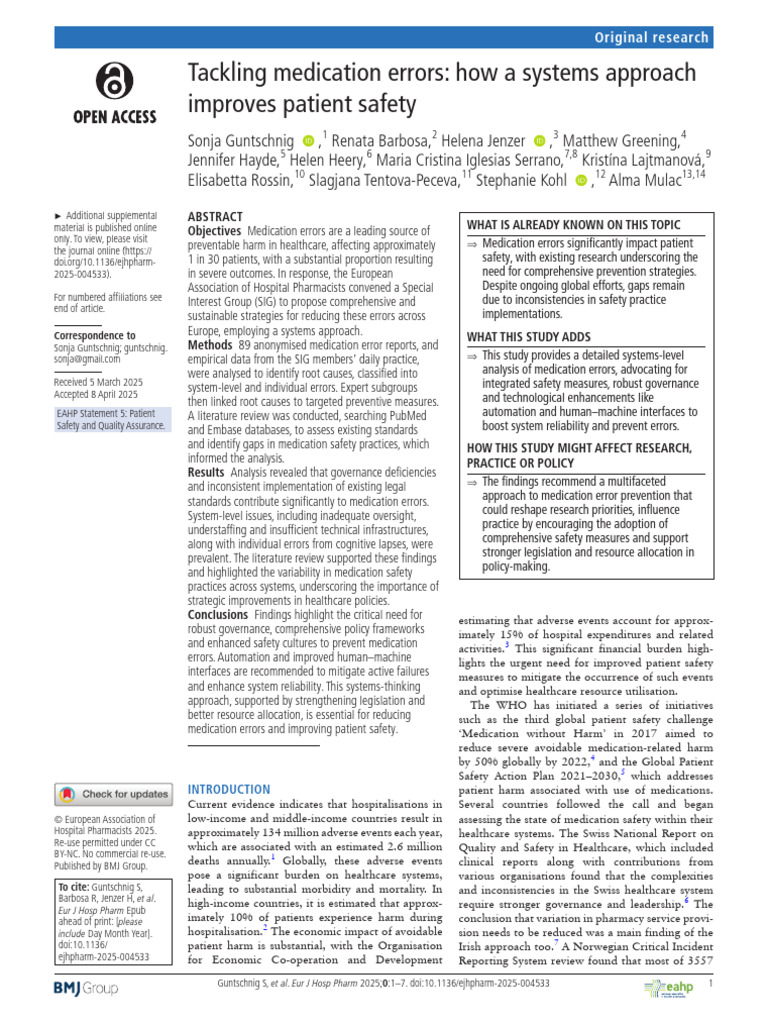 Medication Errors | PDF | Patient Safety | Medical Error