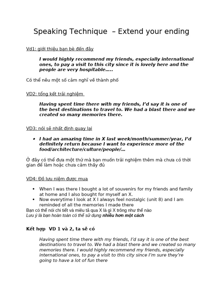 Speaking Technique | PDF