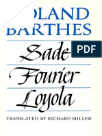 Sade, Fourier, Loyola - Roland Barthes