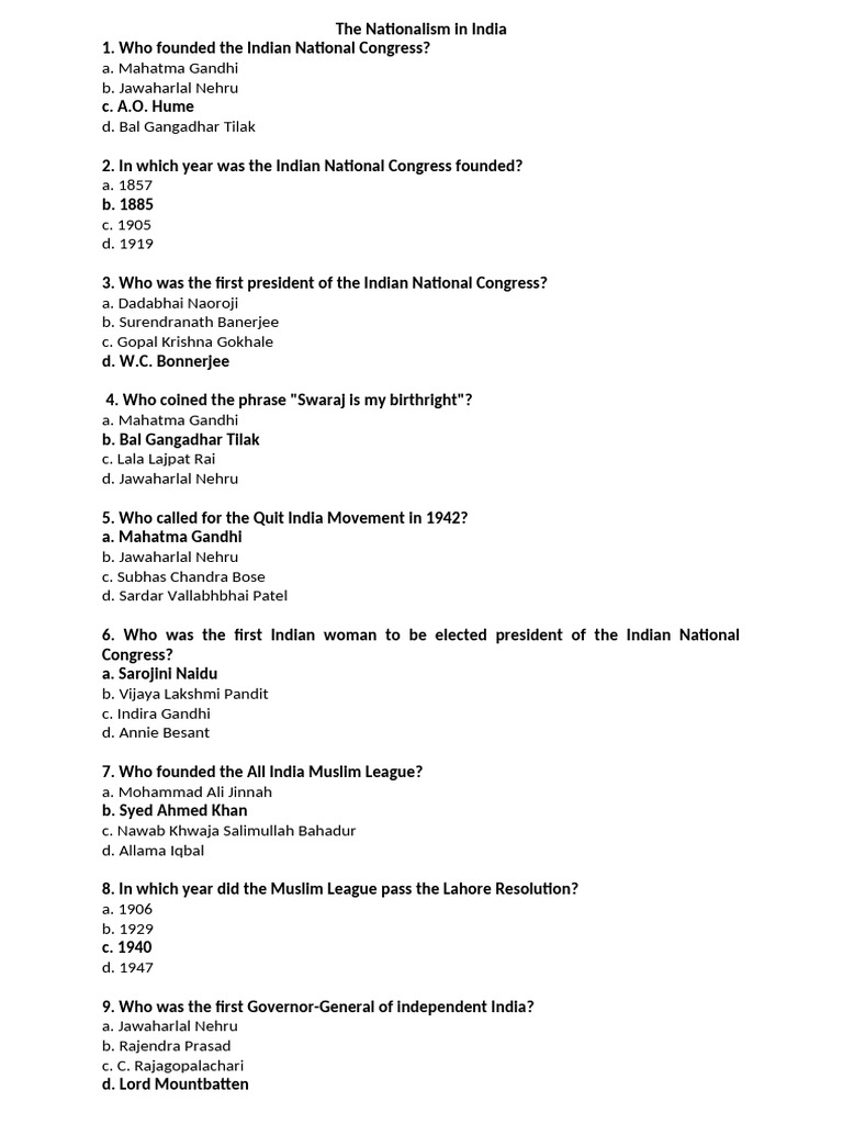 Nationalism in India | PDF | Indian National Congress | Jawaharlal Nehru