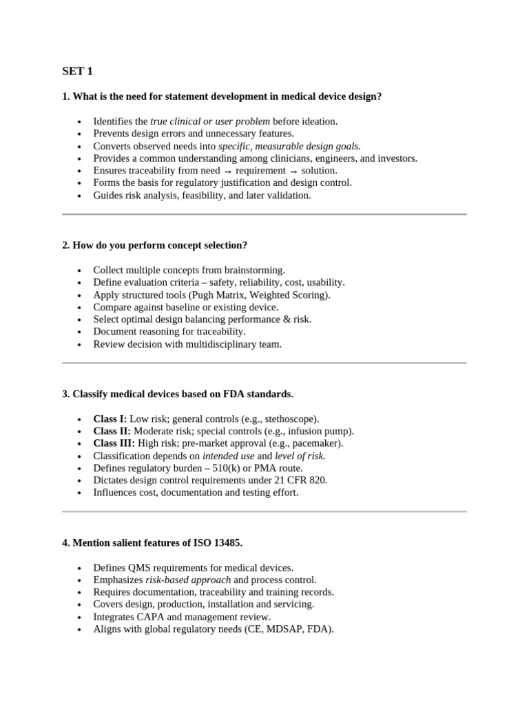 2 Mark MDD Mod | PDF | Medical Device | Verification And Validation