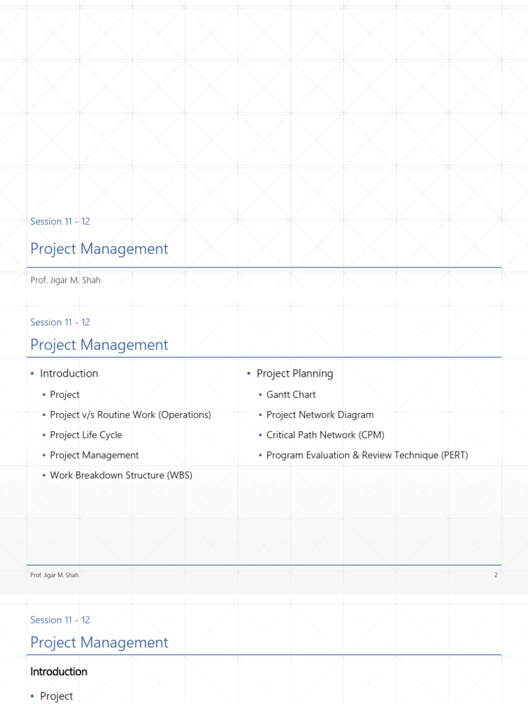 Session 11-12 - Project Management | PDF | Project Management
