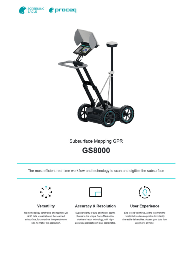 Proceq GS8000 Brochure | PDF | Electronics | Telecommunications Engineering
