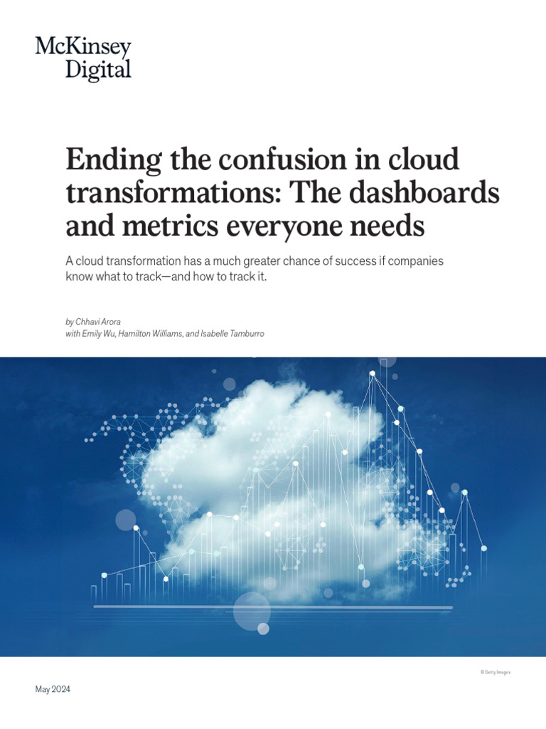 Ending The Confusion in Cloud Transformations The Dashboards and ...