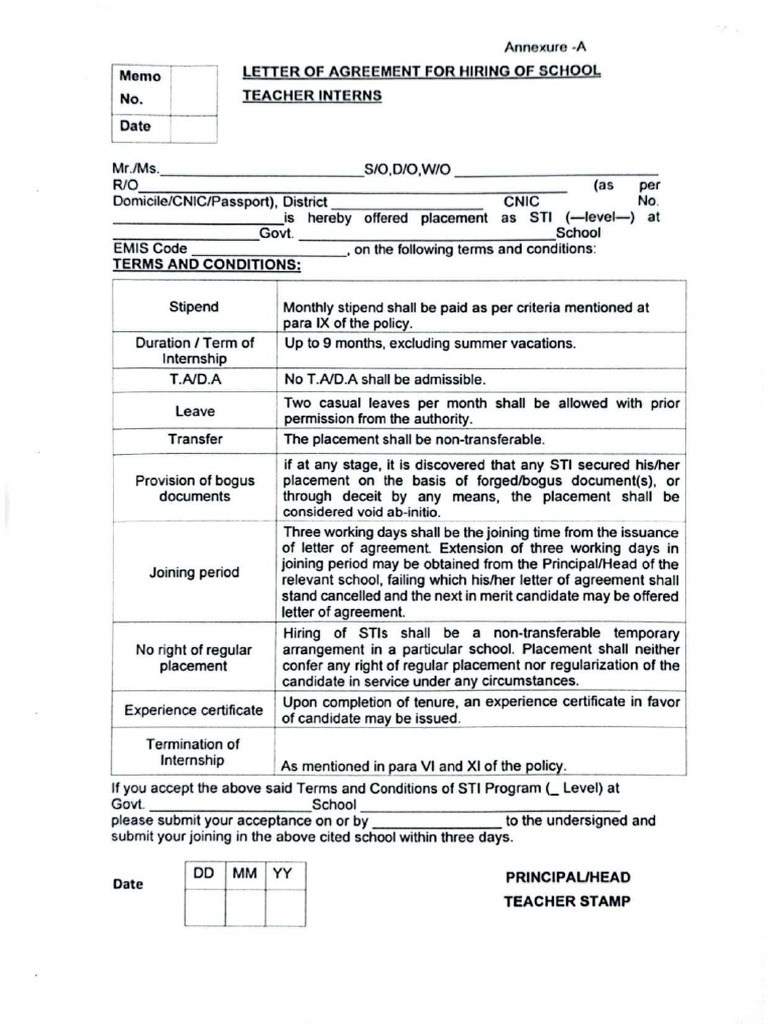 STI Offer Letter Sample | PDF