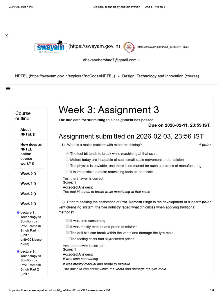 Assignment Solutions Week 3 | PDF | Prosthesis