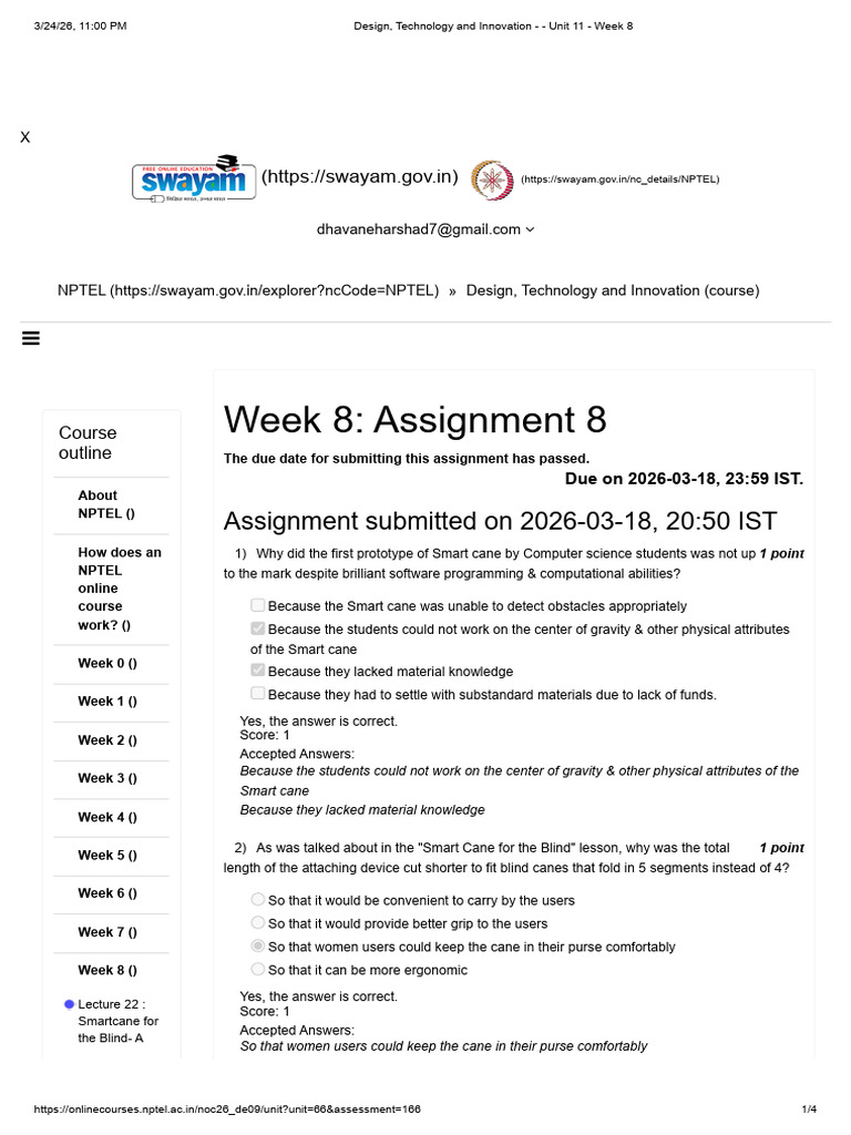 Assignment Solutions Week 8 | PDF | Visual Impairment | Computing