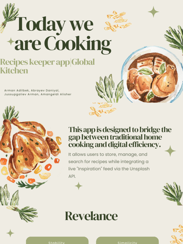 Today We Are Cooking | PDF | Databases | Mobile App