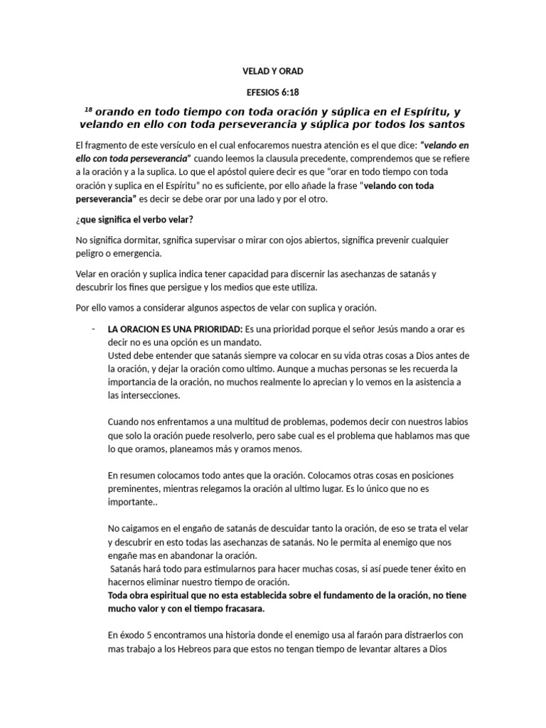 Velad y Orad | PDF | Oración | Contenido bíblico
