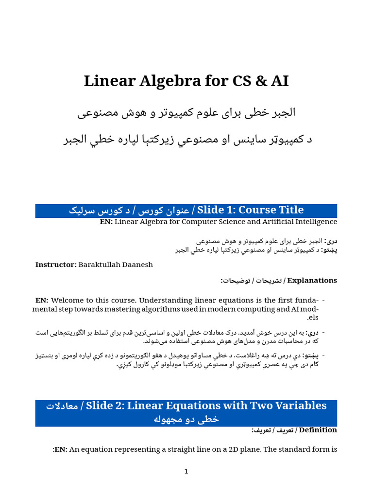Linear Algebra Presentation | PDF | Support Vector Machine | Matrix ...