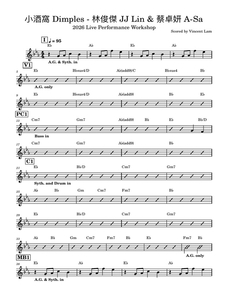 Dimples (Lead Sheet) | PDF