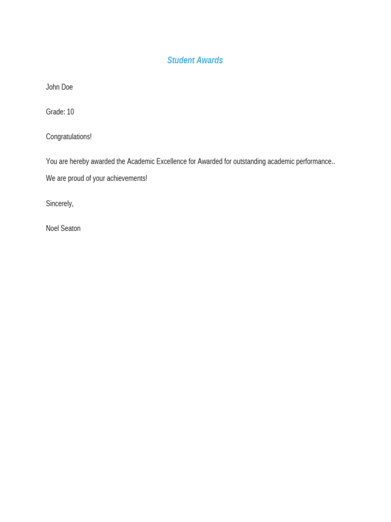 Student Awards | PDF