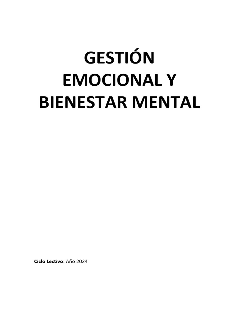 Cuadernillo de Gestion Emocional | PDF | Las emociones | Burnout ...
