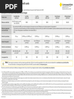 CommBank Credit Card Fees Overview | PDF | Credit Card | Fee