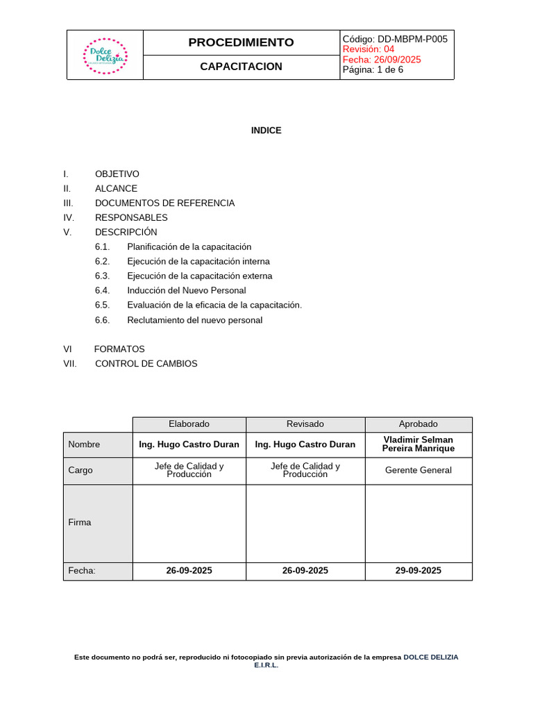 Dd-mbpm-p005 Capacitacion Ver 04 | PDF | Creación de capacidad