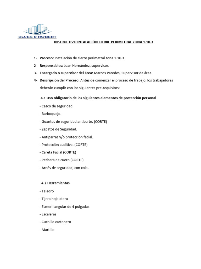 Instructivo Instalacion de Cierre Perimetral Zona 1.10.3 | PDF