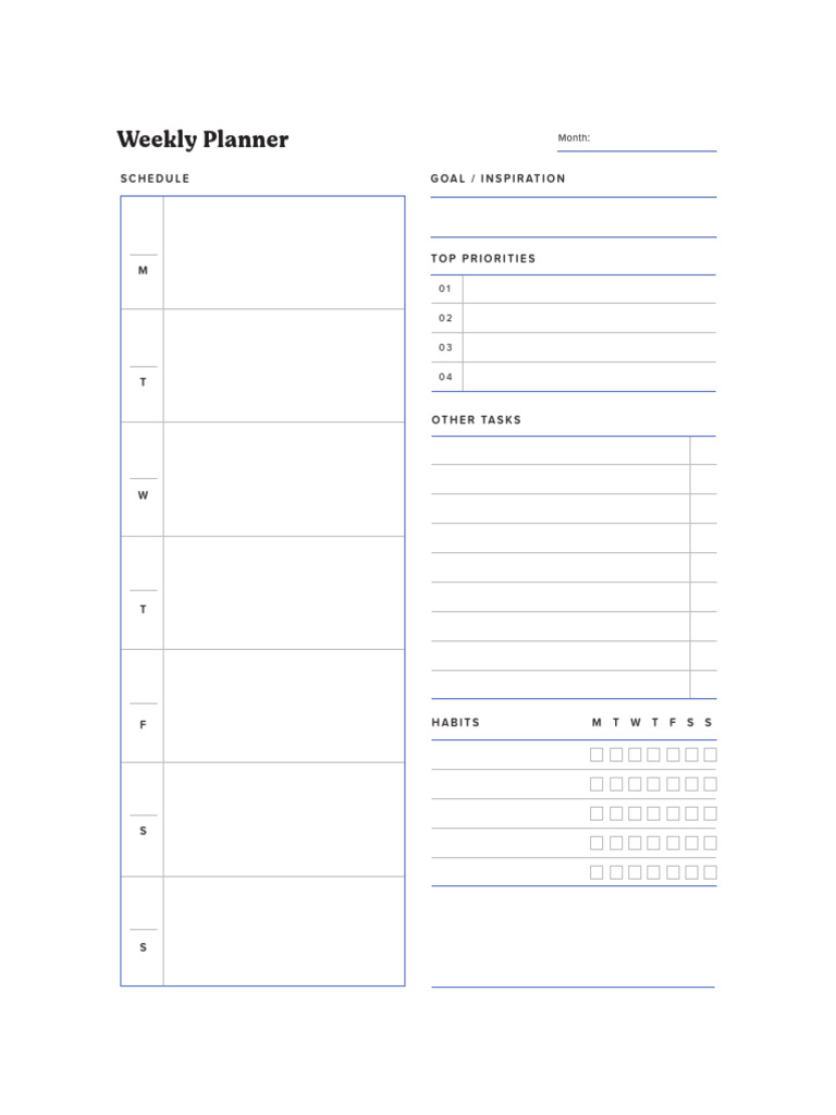Weekly Planner | PDF