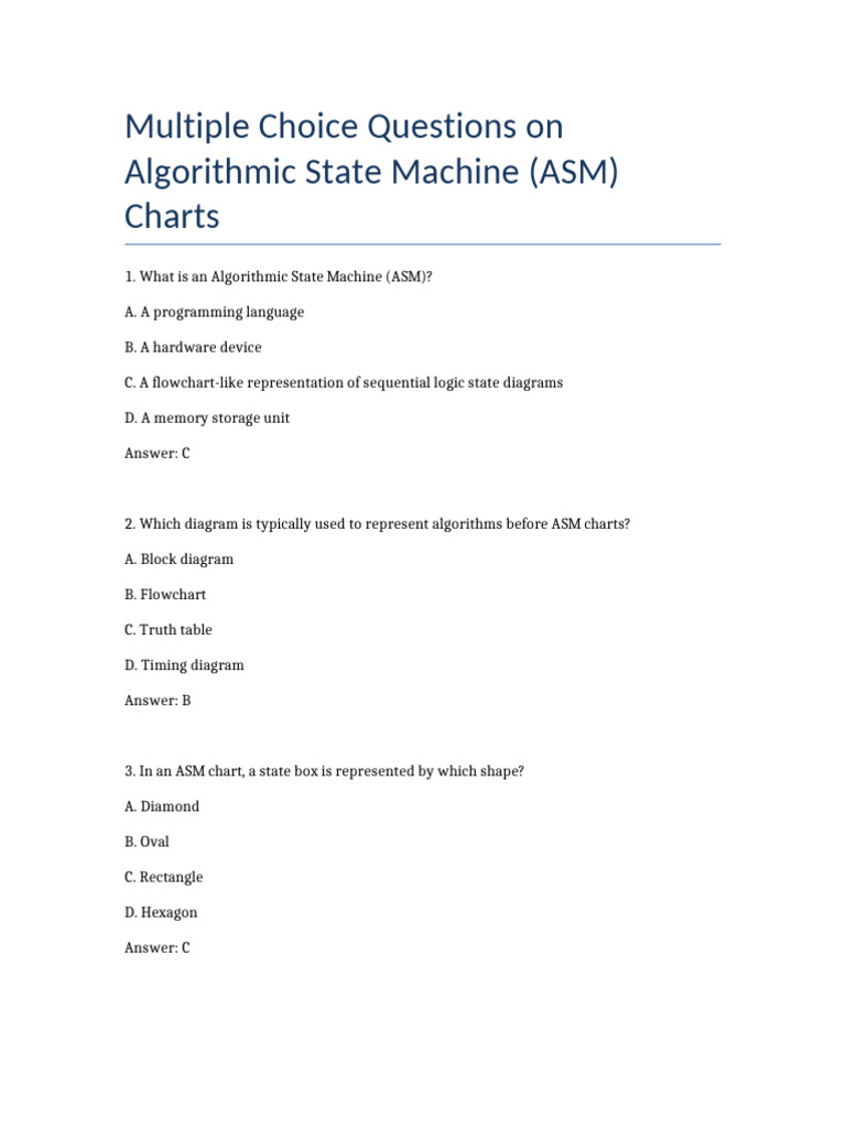 ASM MCQs | PDF