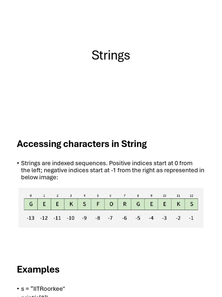 Strings | PDF | String (Computer Science) | Integer (Computer Science)