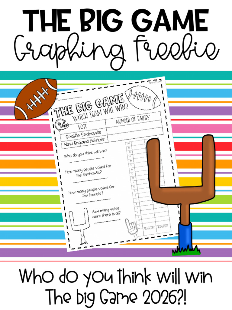 Graphing Freebie: Who Do You Think Will Win The Big Game 2026?! | PDF