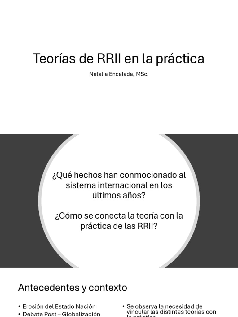 9. Teorías de RRII en La Práctica (1) | PDF | Ciencias Políticas