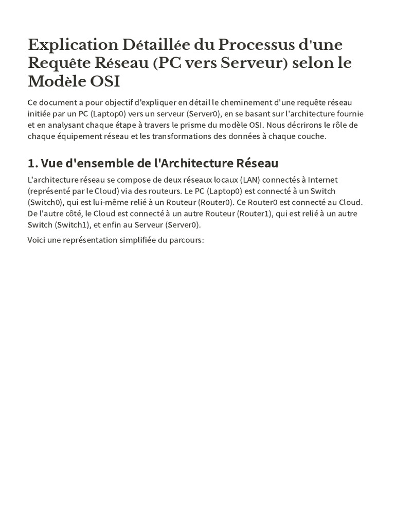 Explication Détaillée Du Processus D'une Requête R | PDF | Protocoles ...