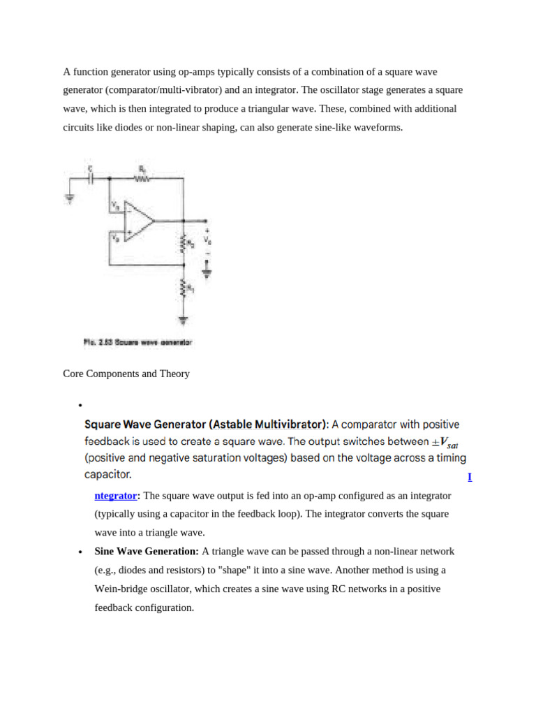 A Function Generator Using Op | PDF