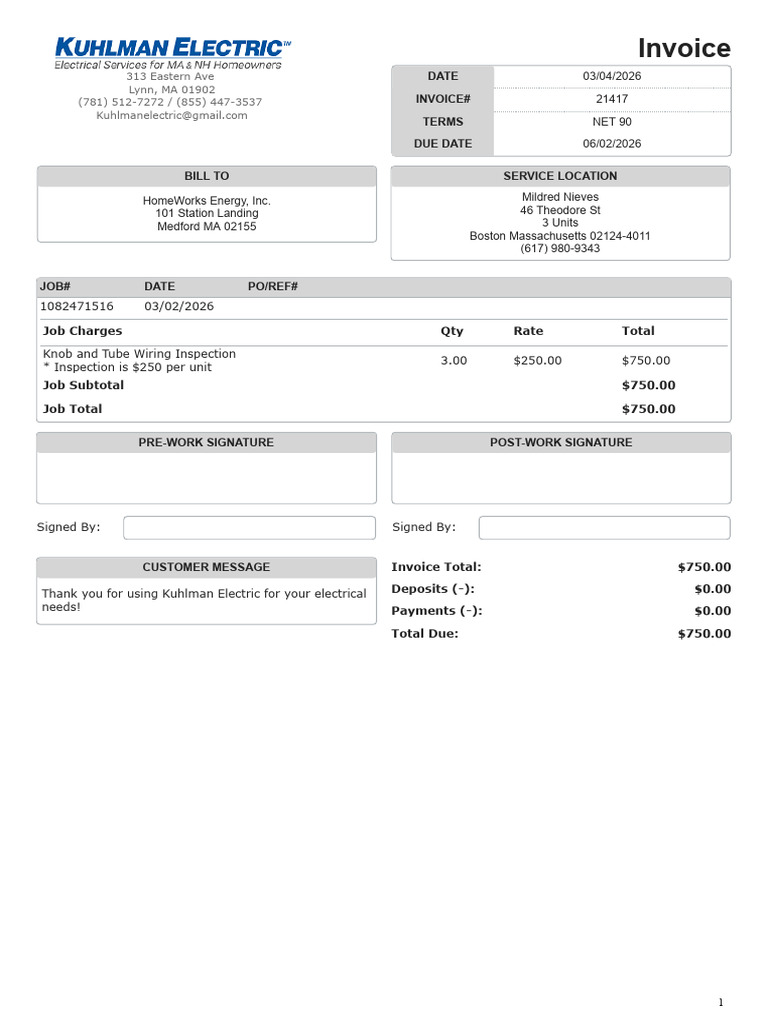 Invoice 21417 | PDF