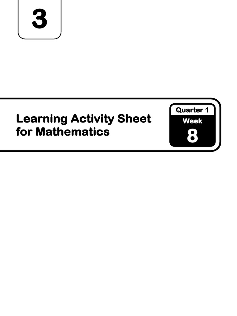 LAS Math 3 Q1 Week 8 For Sign Off | PDF | Copyright