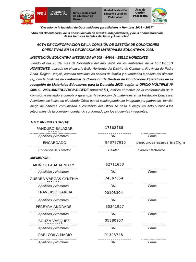 Gestion de Condiciones Operativas BH 2024 | PDF