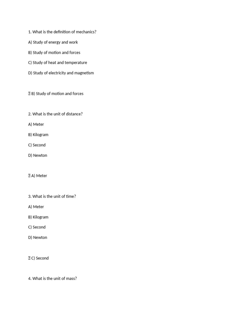 Phy001 Objective Questions | PDF | Deformation (Engineering) | Young's ...