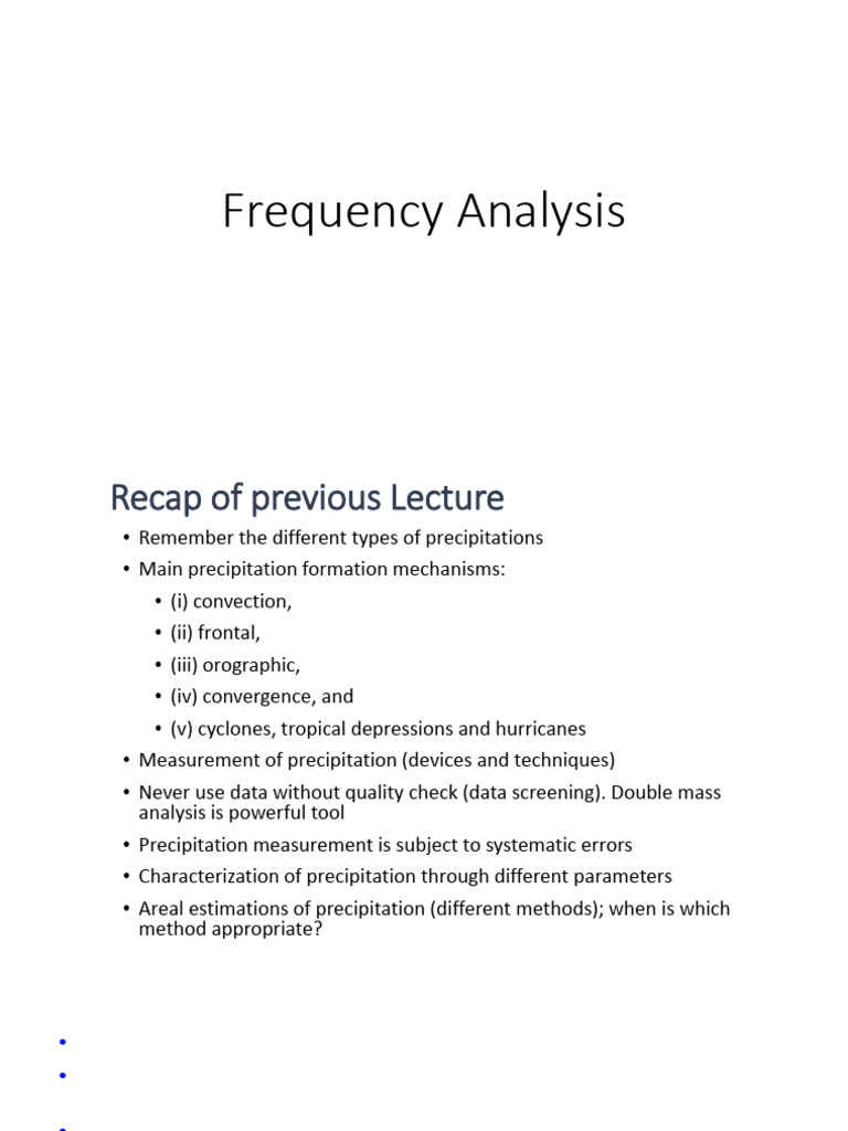 Lect 4 Frequency Analysis | PDF