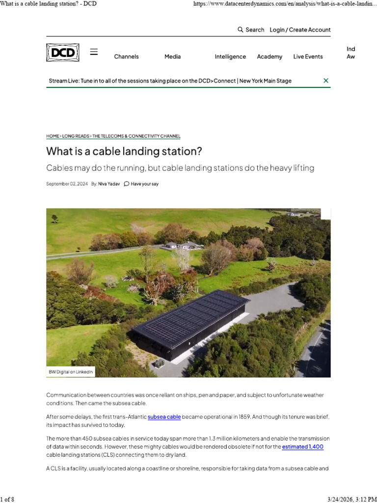 What Is A Cable Landing Station - DCD | PDF