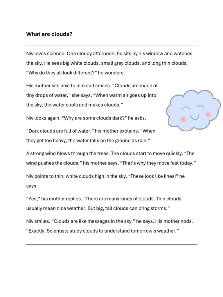 Clouds Worksheet | PDF