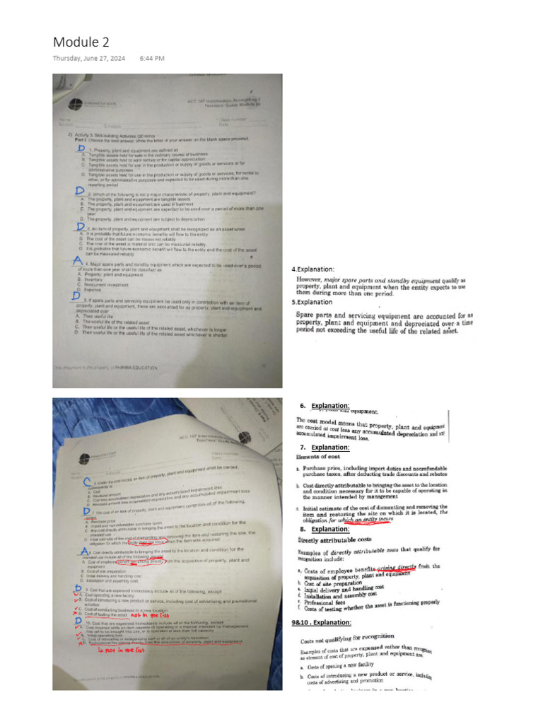 ACC107 Module 2 Answers | PDF