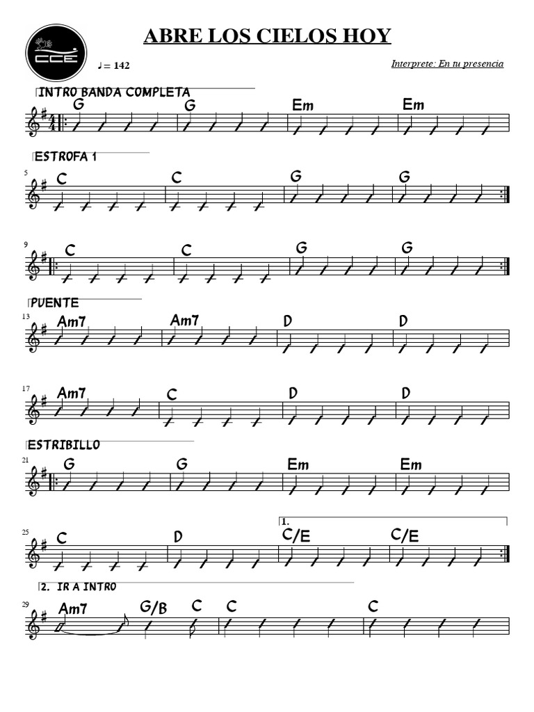 Abre Los Cielos Hoy (Charts) | PDF