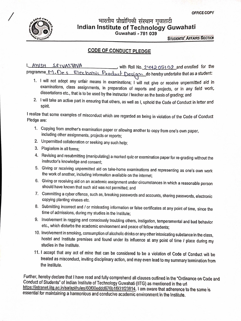 Code of Pledge | PDF
